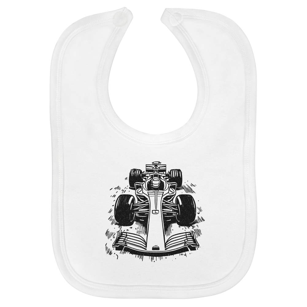 'Racing Car' Soft Cotton Baby Bib (BI00055946)