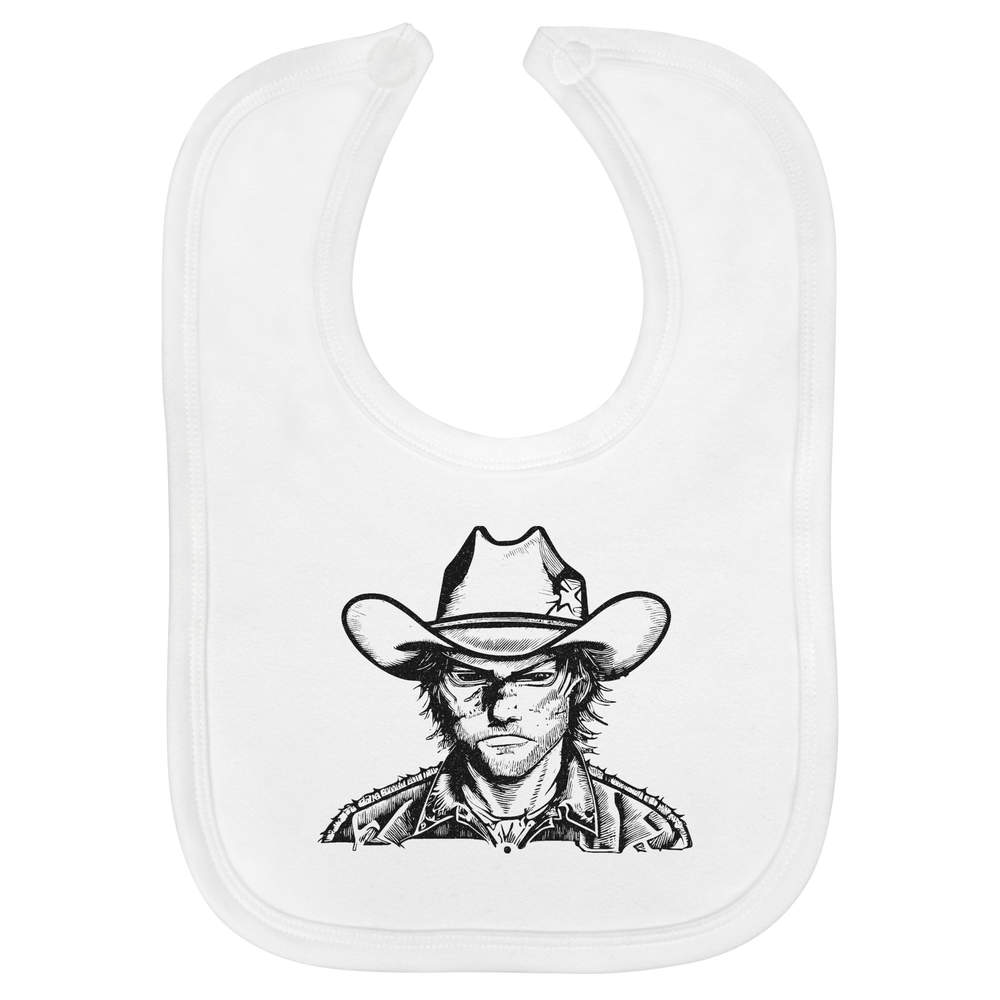 'Texas Cowboy' Soft Cotton Baby Bib (BI00056016)