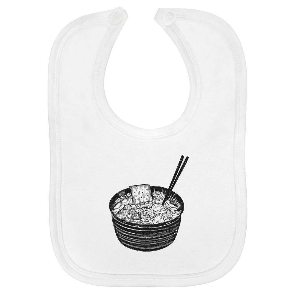 'Ramen Noodle Bowl' Soft Cotton Baby Bib (BI00056018)