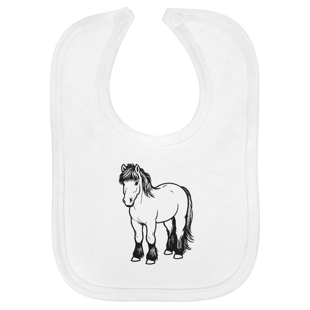 'Shetland Pony' Soft Cotton Baby Bib (BI00056248)