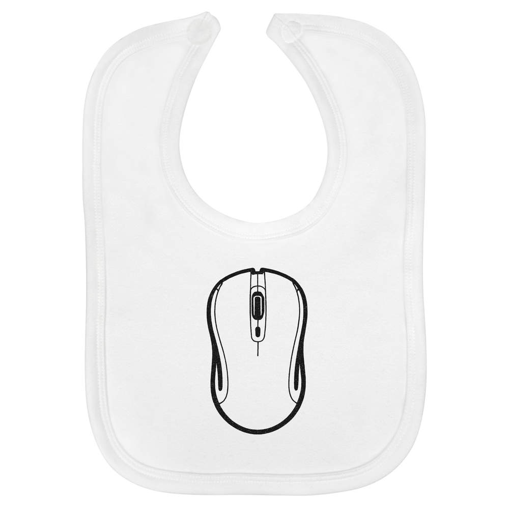 'Computer Mouse' Soft Cotton Baby Bib (BI00056506)