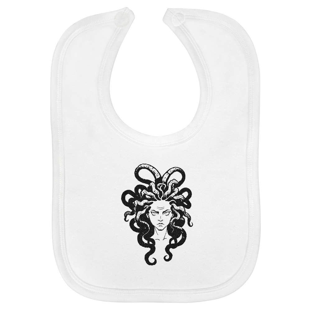 'Medusa Gorgon Face' Soft Cotton Baby Bib (BI00057419)