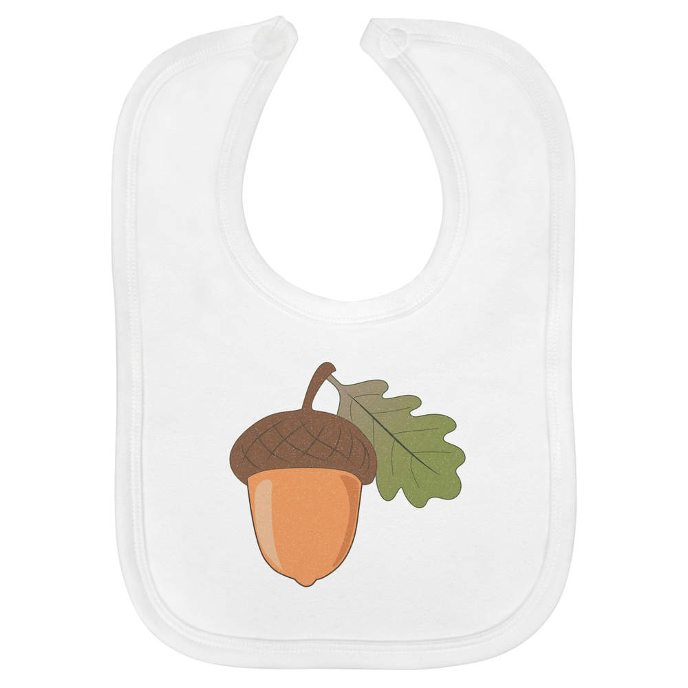 'Acorn Nut' Soft Cotton Baby Bib (BI00058460)