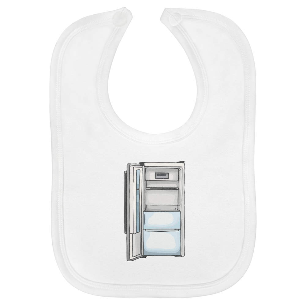 'Empty Fridge Freezer' Soft Cotton Baby Bib (BI00059148)