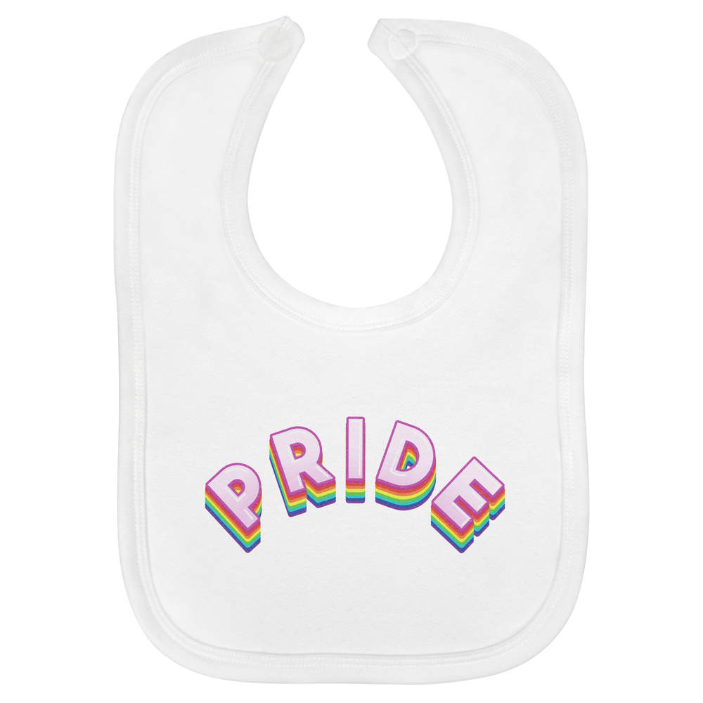 'Rainbow Pride' Soft Cotton Baby Bib (BI00059476)