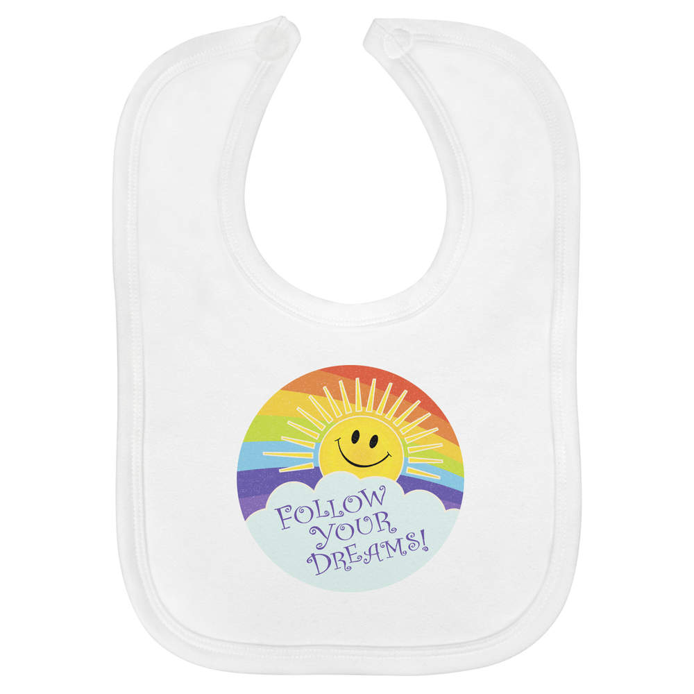 'Follow Your Dreams' Soft Cotton Baby Bib (BI00059793)