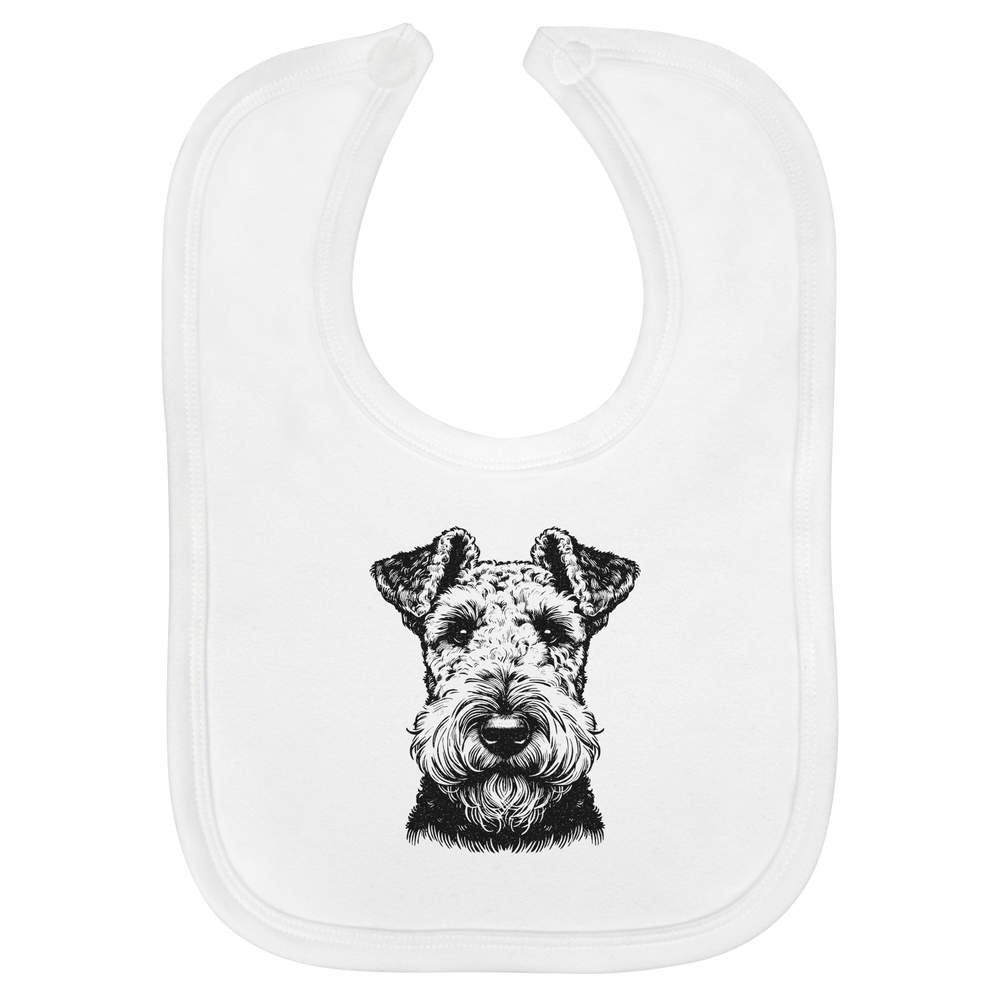 'Airedale Terrier' Soft Cotton Baby Bib (BI00060702)
