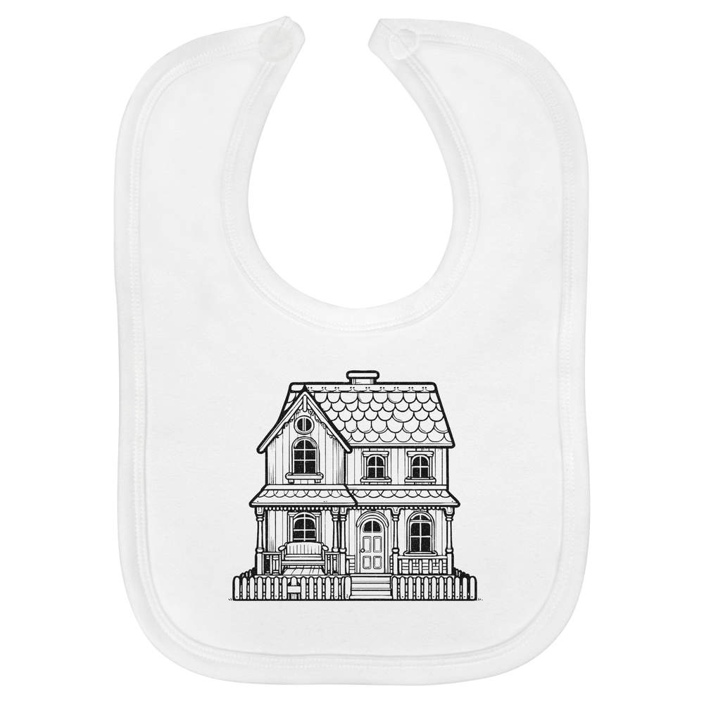 'Cute Dolls House' Soft Cotton Baby Bib (BI00060757)