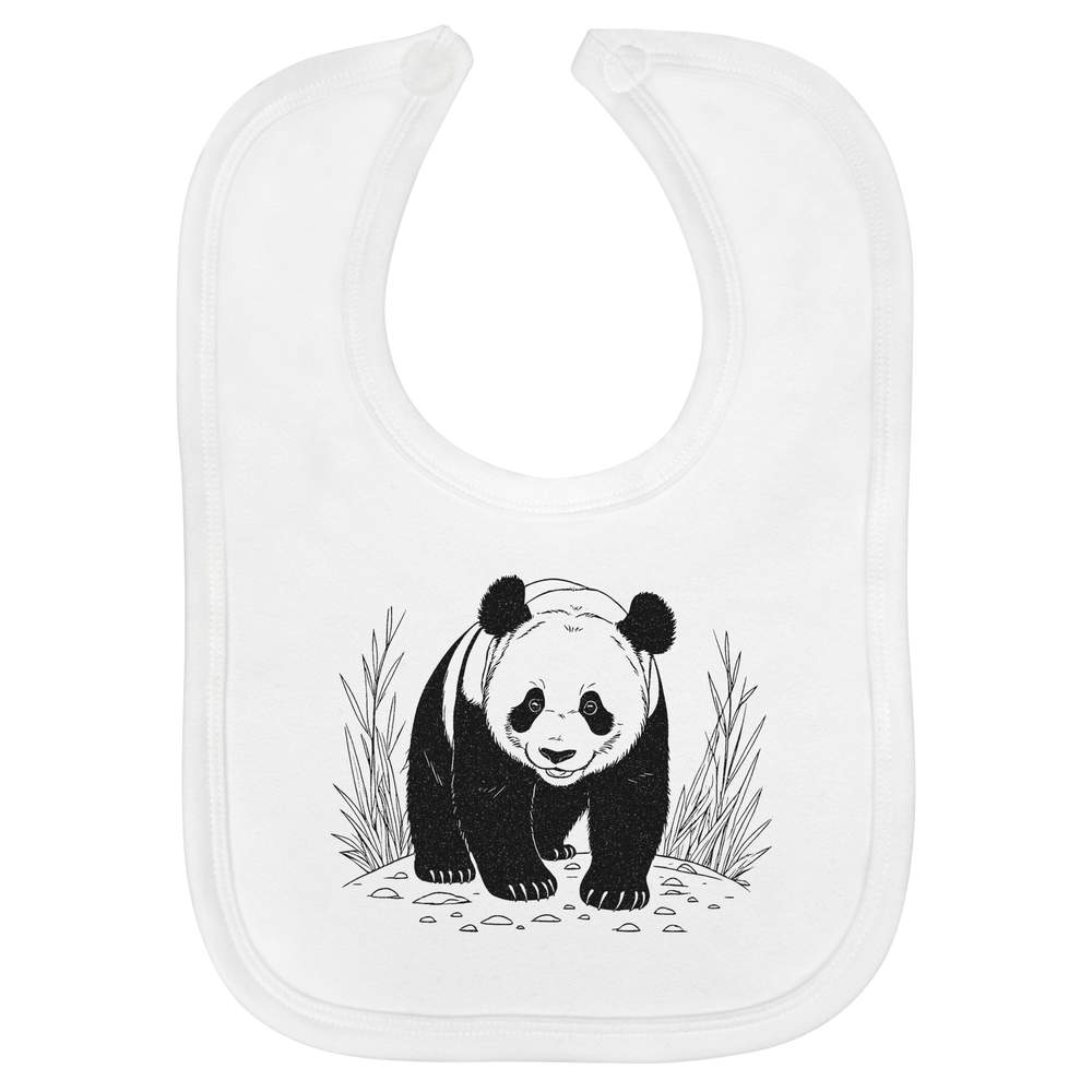 'Giant Panda' Soft Cotton Baby Bib (BI00061085)