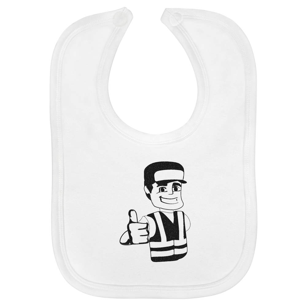'Tradesman' Soft Cotton Baby Bib (BI00061489)