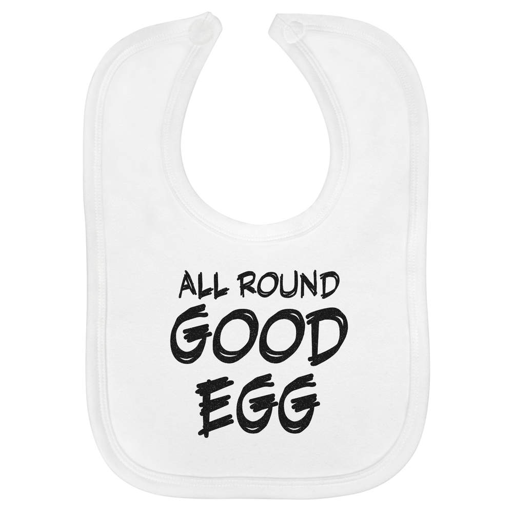 'All Round Good Egg' Soft Cotton Baby Bib (BI00061863)