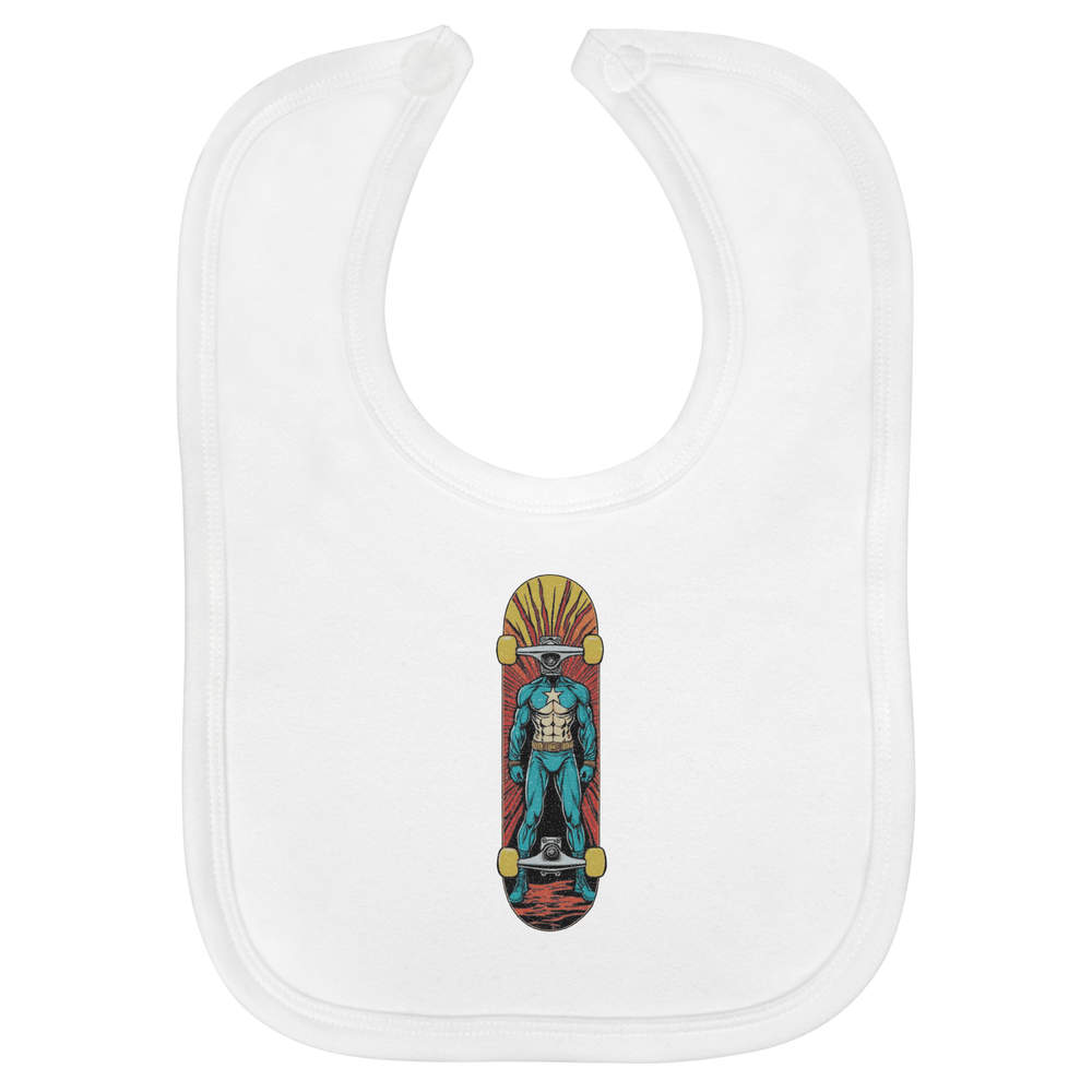 'Hero Skateboard' Soft Cotton Baby Bib (BI00061985)