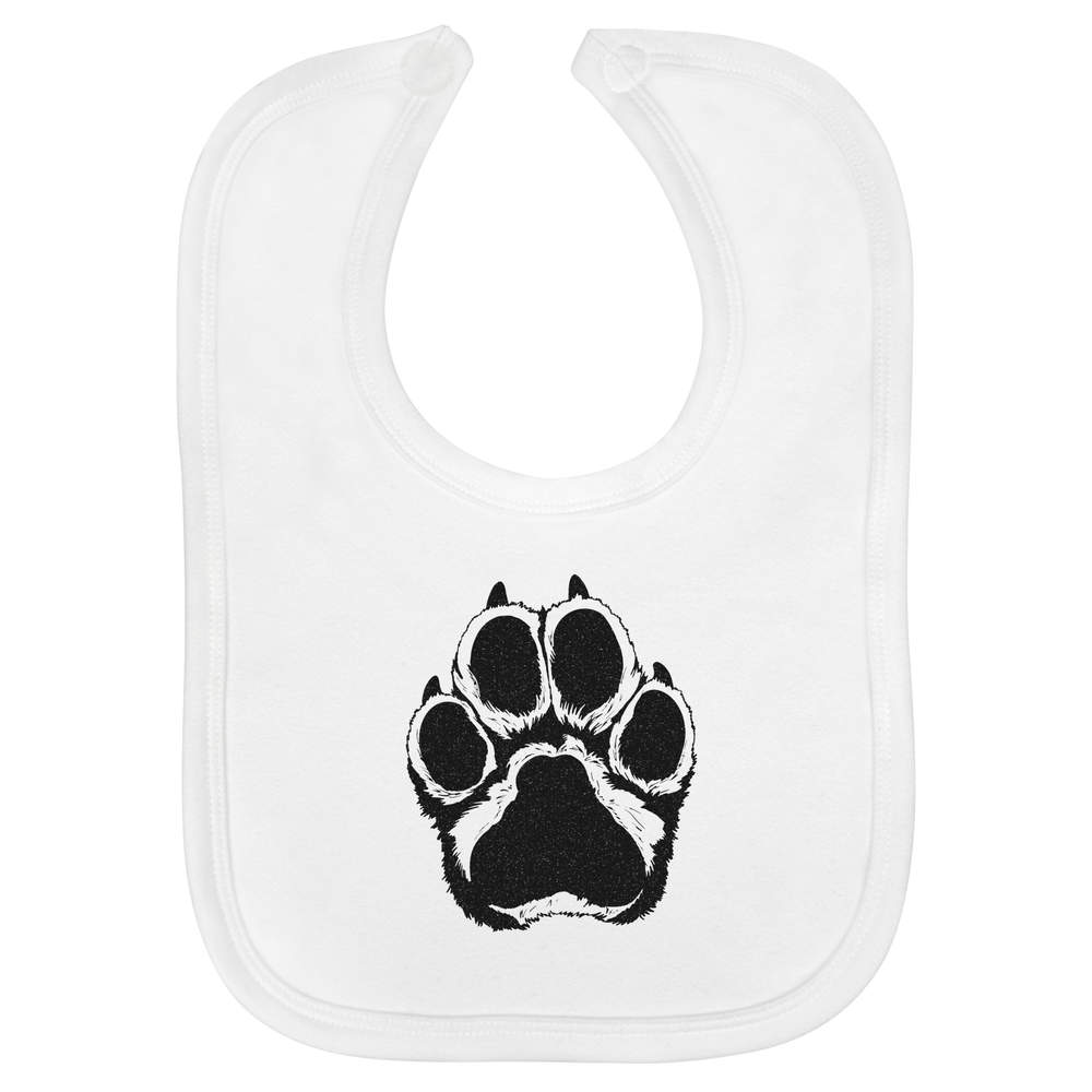 'Paw Print' Soft Cotton Baby Bib (BI00062060)