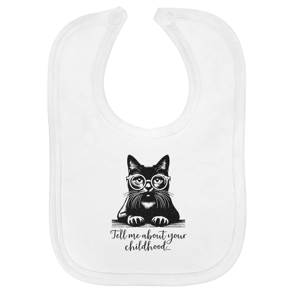 'Therapist Cat' Soft Cotton Baby Bib (BI00063833)