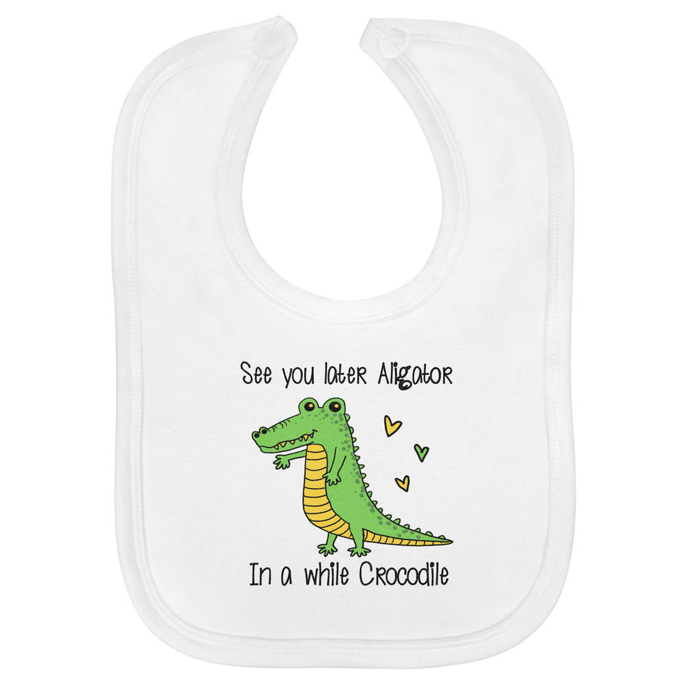 'See You Later Aligator' Soft Cotton Baby Bib (BI00063868)