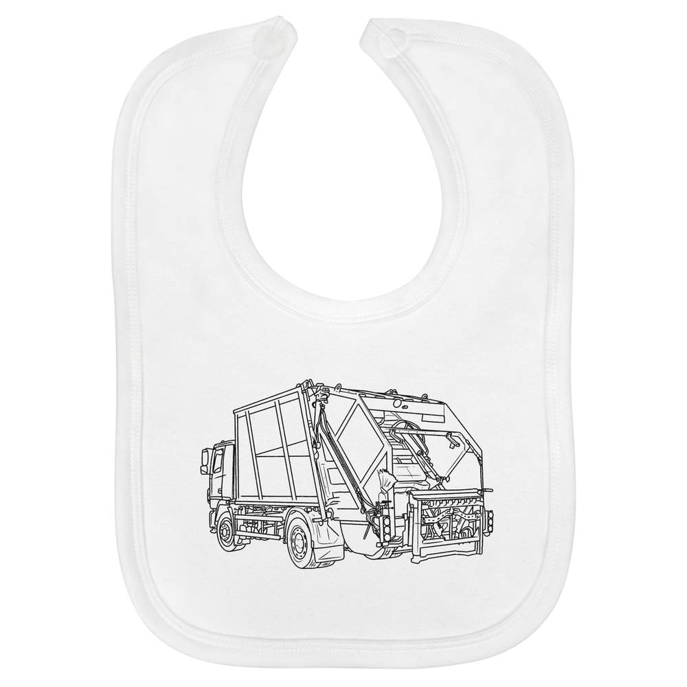 'Bin Truck' Soft Cotton Baby Bib (BI00063944)