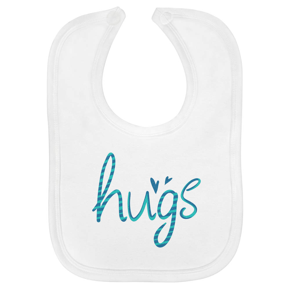 'Hugs Handwriting' Soft Cotton Baby Bib (BI00064008)