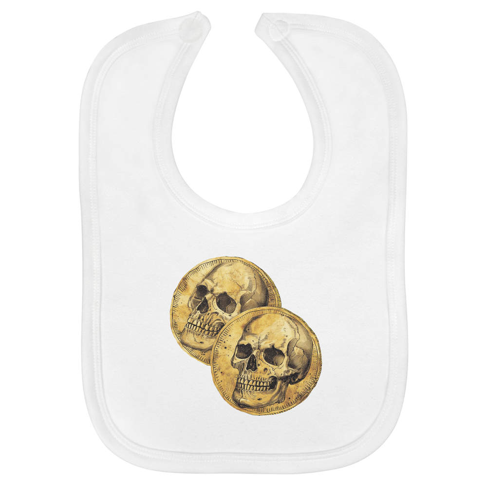 'Pirate Gold Coins' Soft Cotton Baby Bib (BI00064058)