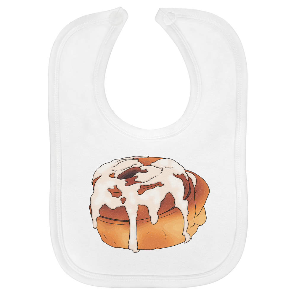 'Iced Cinnamon Bun' Soft Cotton Baby Bib (BI00065185)