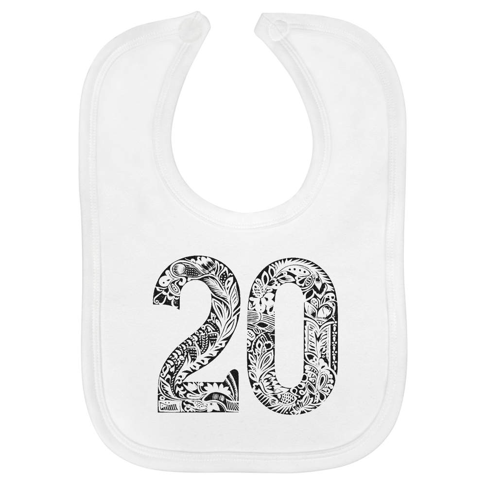 'Floral Twenty' Soft Cotton Baby Bib (BI00065518)