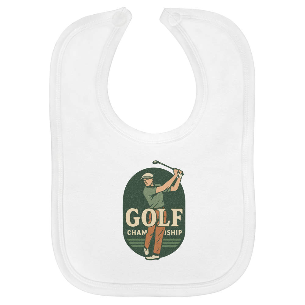'Golf Championship' Soft Cotton Baby Bib (BI00065891)