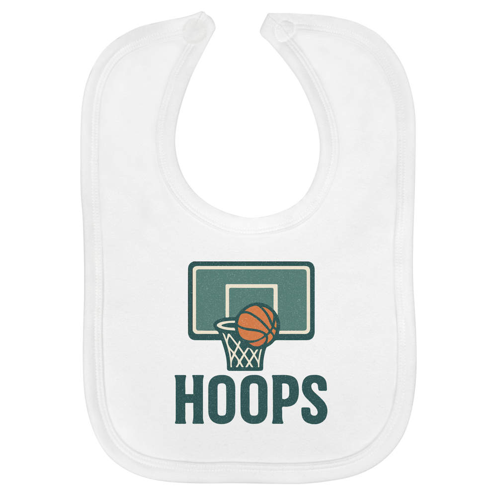 'Basketball Hoops Design' Soft Cotton Baby Bib (BI00065996)