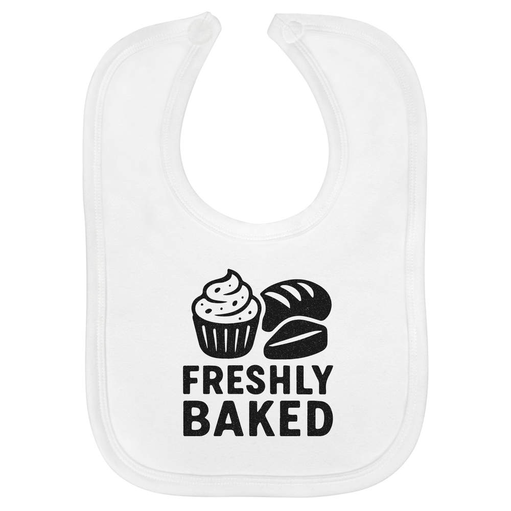 'Freshly Baked Goods' Soft Cotton Baby Bib (BI00066107)