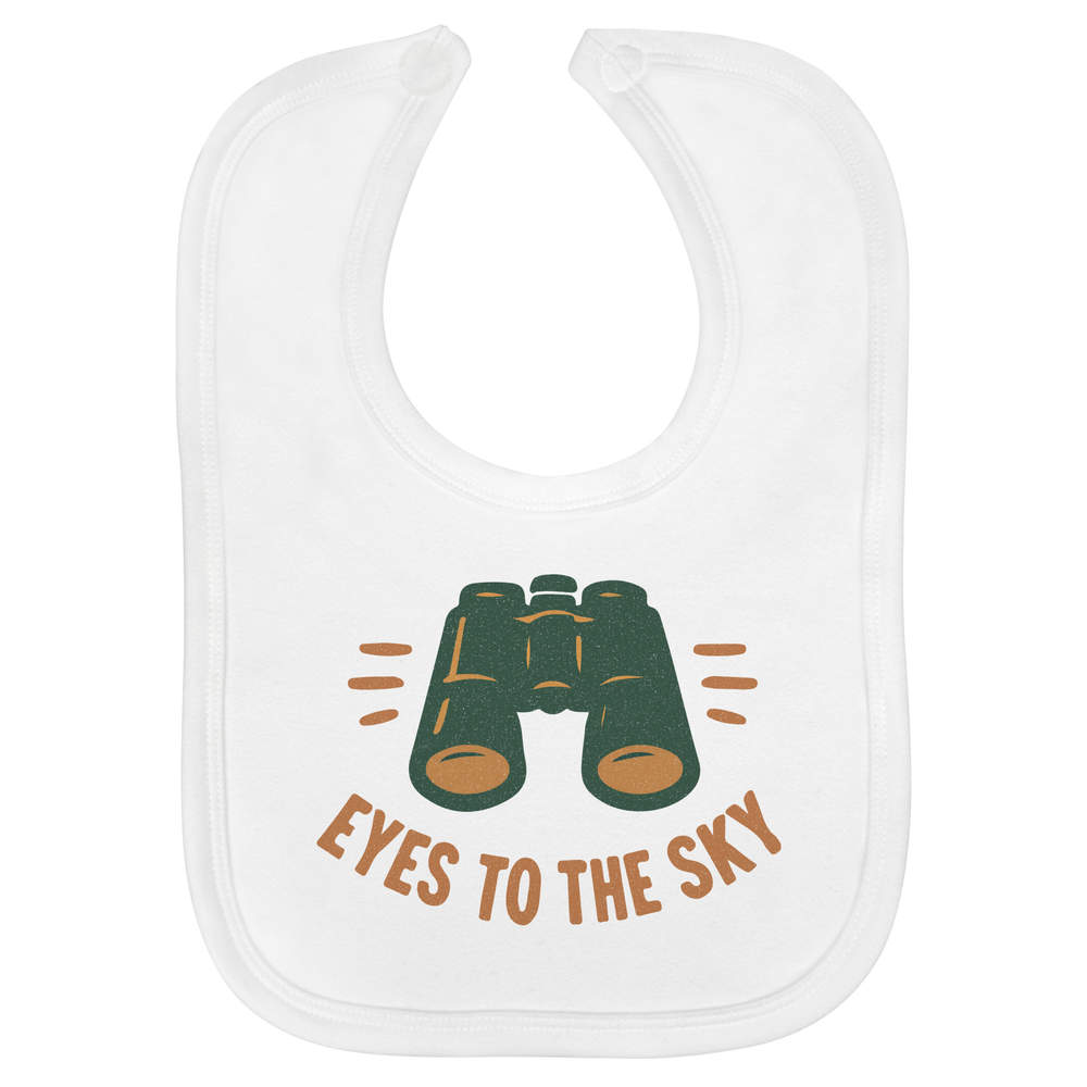 'Eyes To The Sky Binoculars' Soft Cotton Baby Bib (BI00066153)