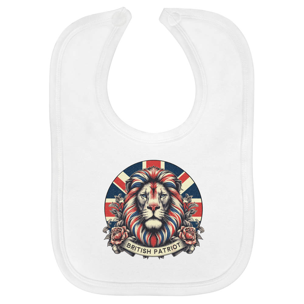 'British Patriot Lion Emblem' Soft Cotton Baby Bib (BI00066478)