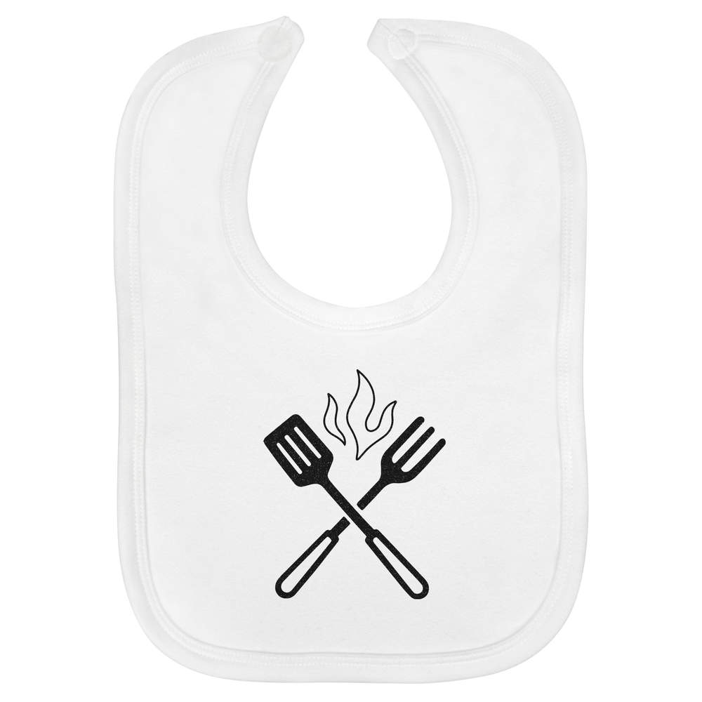 'Grilling Tools' Soft Cotton Baby Bib (BI00066897)
