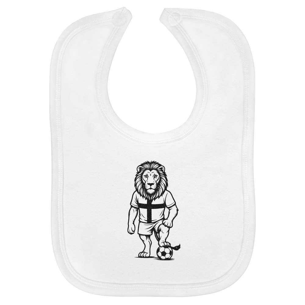 'England Football Lion' Soft Cotton Baby Bib (BI00067104)