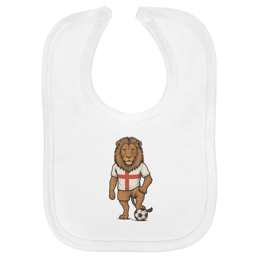 'England Football Lion' Soft Cotton Baby Bib (BI00067105)