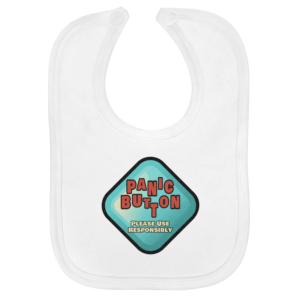 'Panic Button' Soft Cotton Baby Bib (BI00067764)