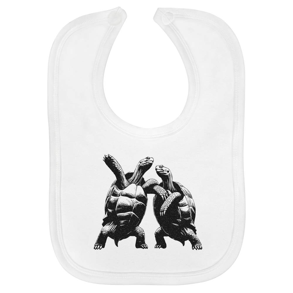 'Dancing Tortoises' Soft Cotton Baby Bib (BI00069398)