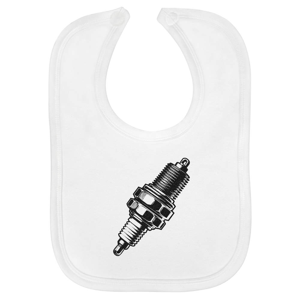 'Spark Plug' Soft Cotton Baby Bib (BI00069904)