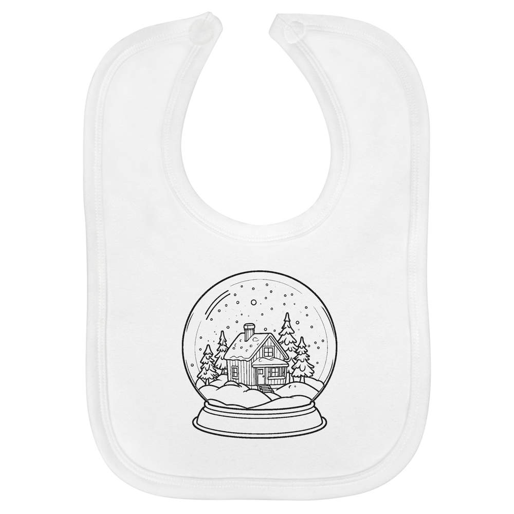 'Winter Snow Globe' Soft Cotton Baby Bib (BI00071293)