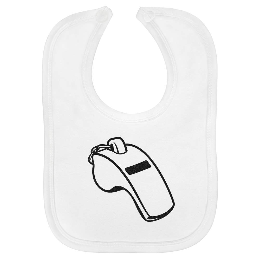 'Referee Whistle' Soft Cotton Baby Bib (BI00072006)