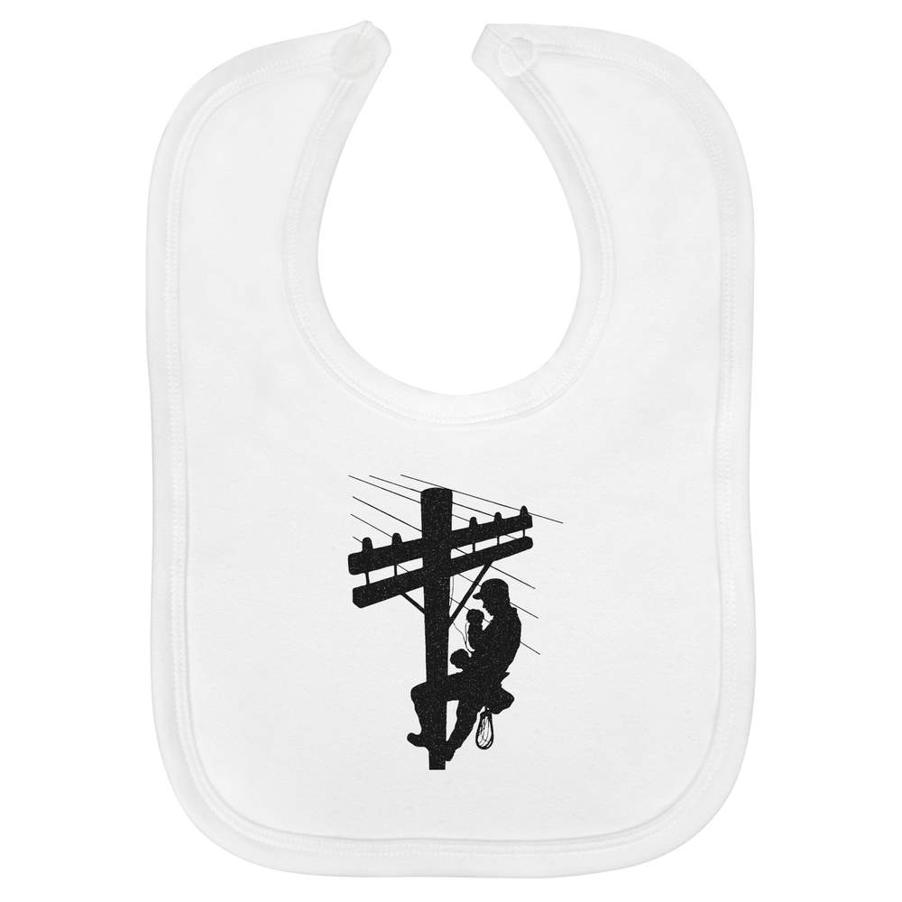 'Telecoms Engineer' Soft Cotton Baby Bib (BI00072506)