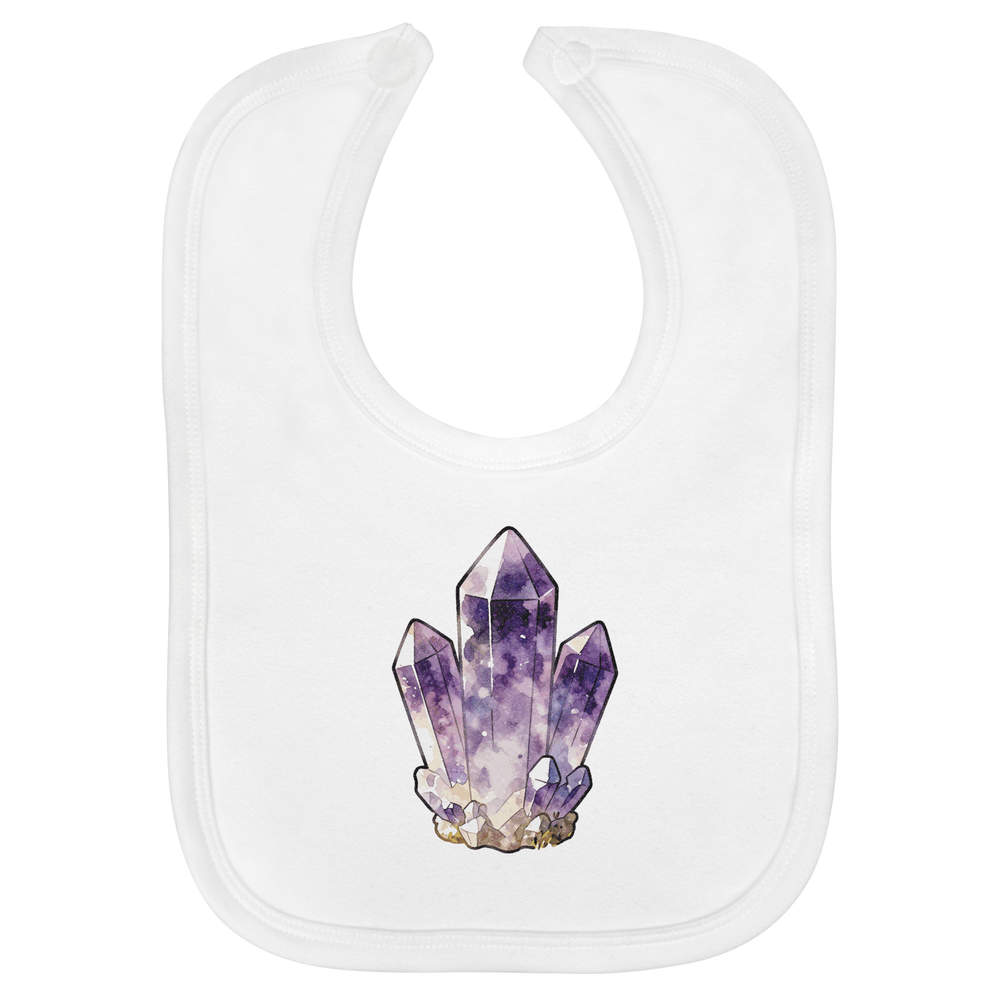 'Amethyst Cluster' Soft Cotton Baby Bib (BI00073713)