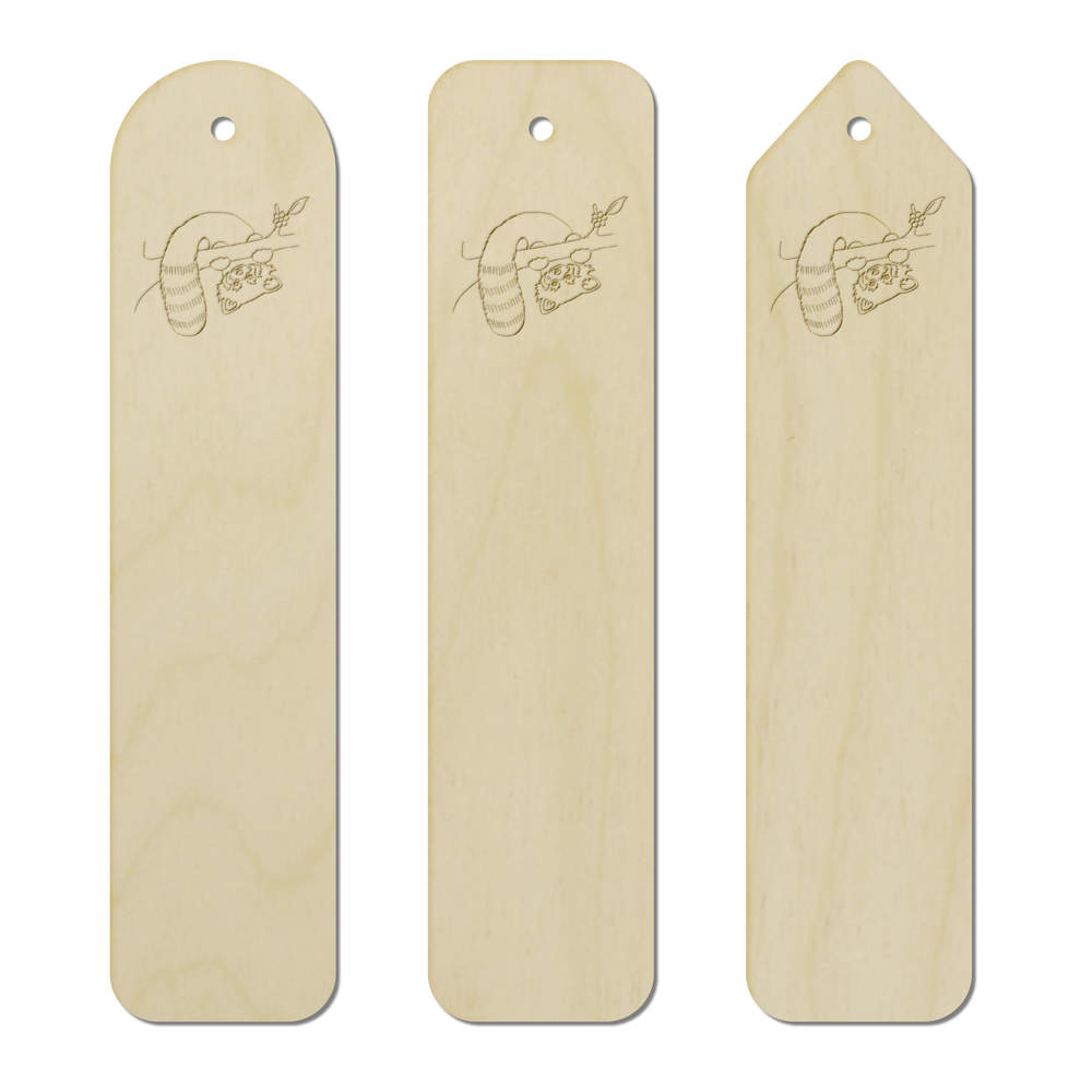 3 x 'Red Panda' Birch Bookmarks (BK00000971)