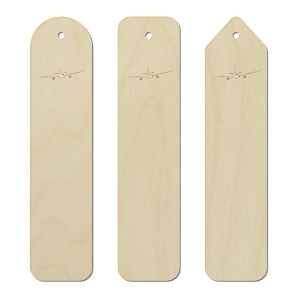 3 x 'Incoming Airplane' Birch Bookmarks (BK00001628)
