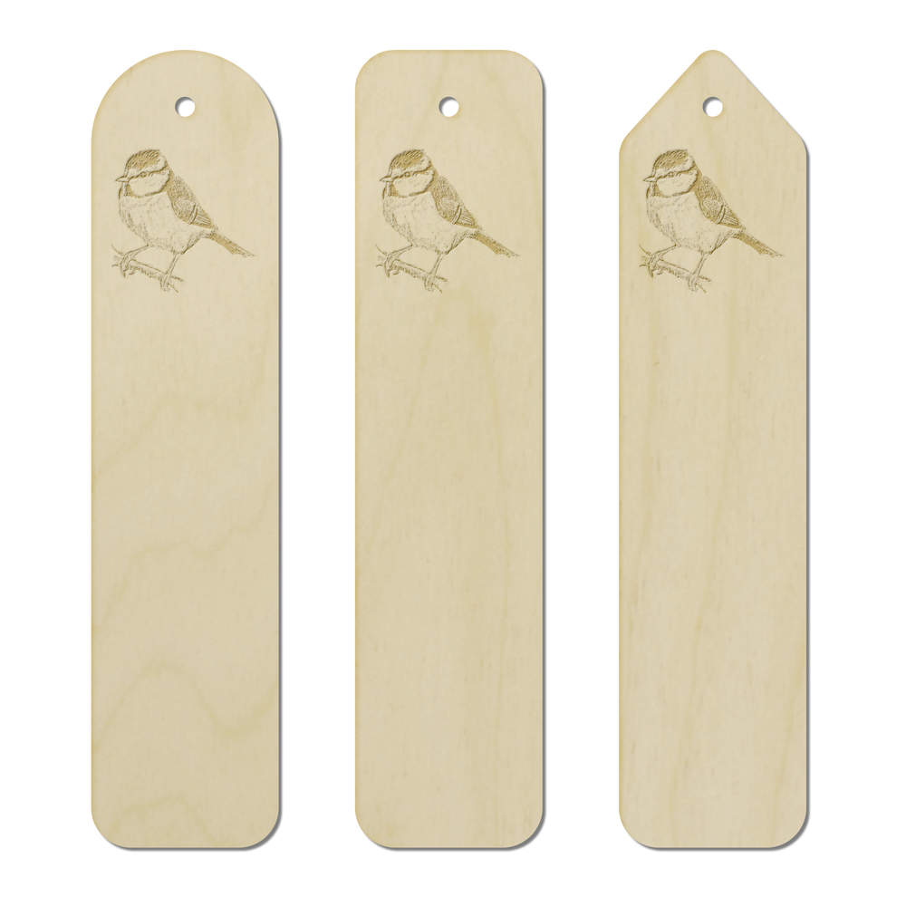 3 x 'Bluetit' Birch Bookmarks (BK00004326)