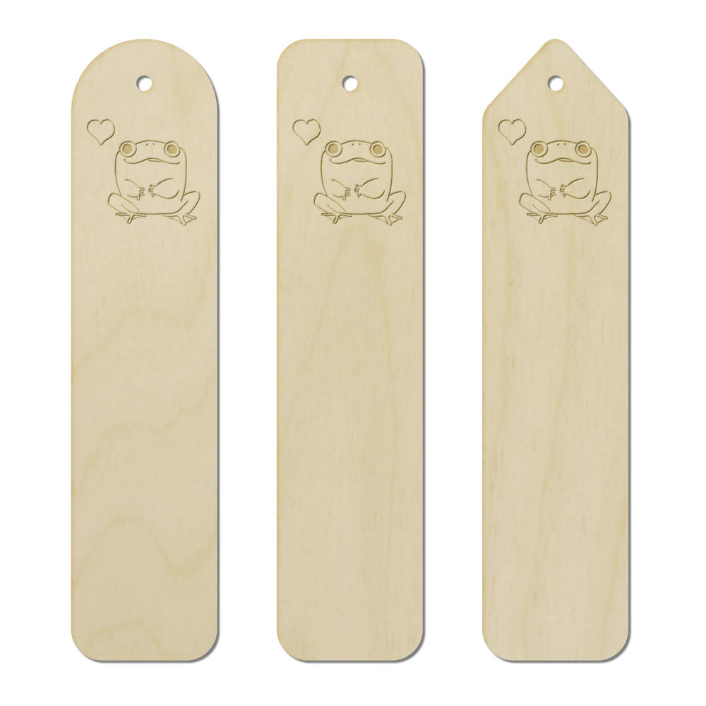 3 x 'Lovable Frog' Birch Bookmarks (BK00009601)