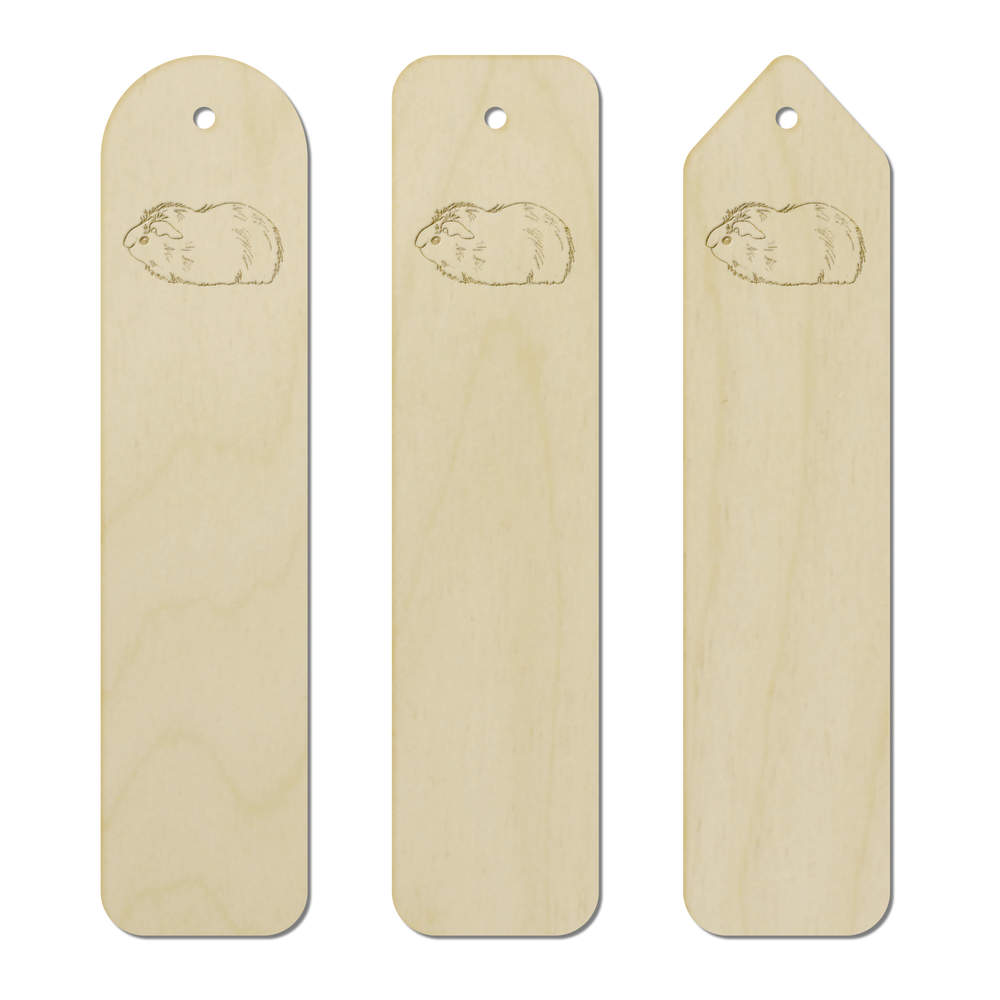 3 x 'Guinea Pig' Birch Bookmarks (BK00012459)
