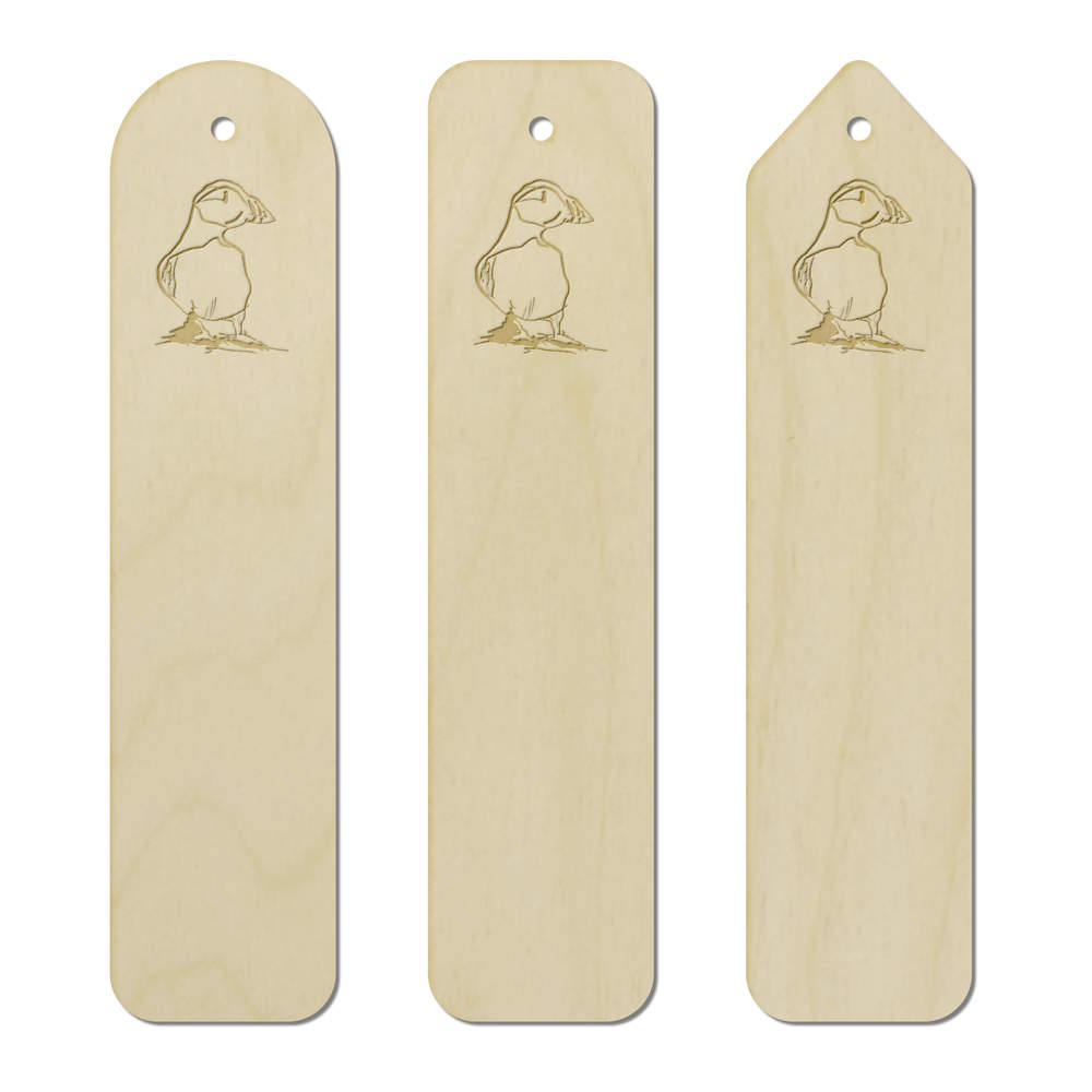 3 x 'Puffin' Birch Bookmarks (BK00018006)