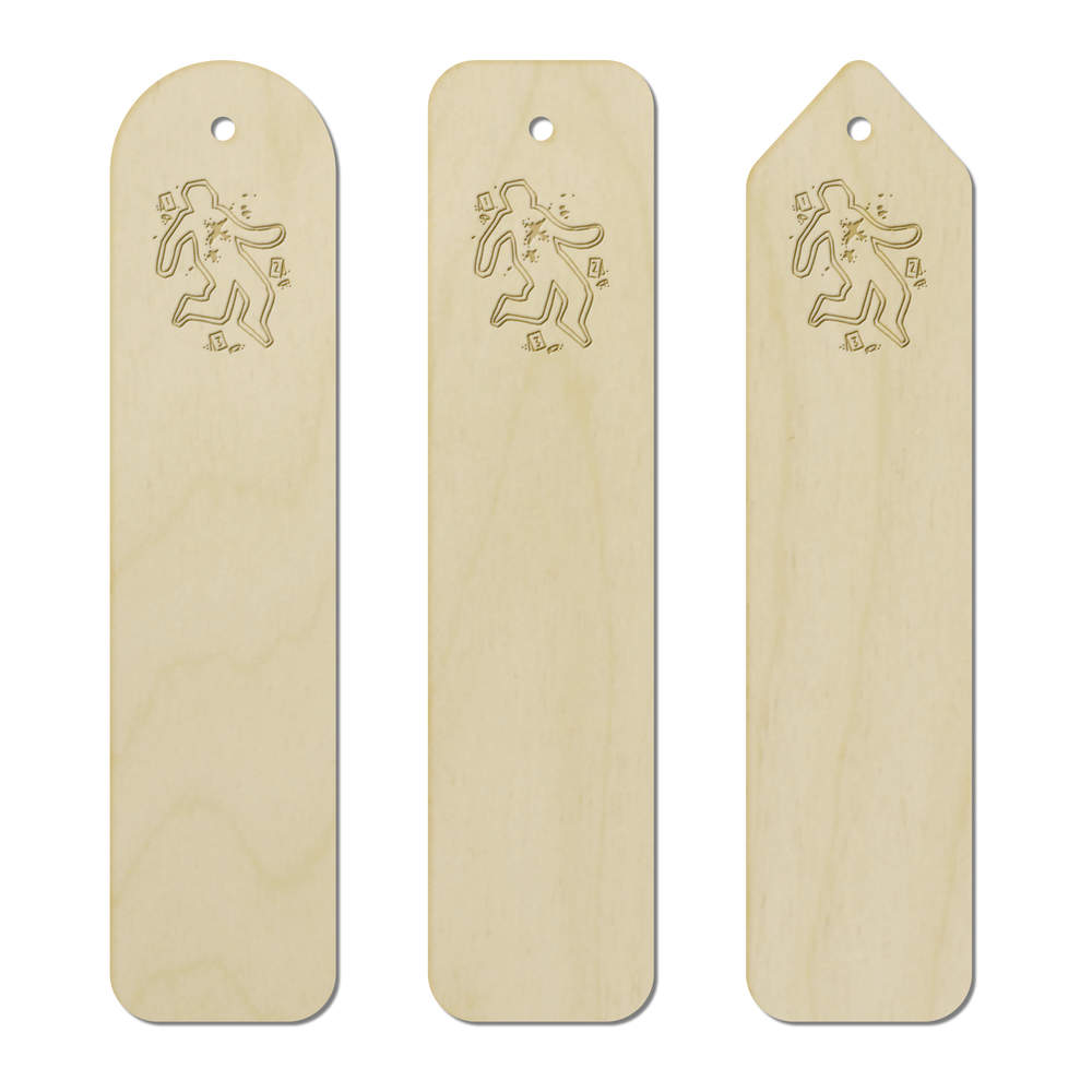 3 x 'Crime Scene' Birch Bookmarks (BK00018013)