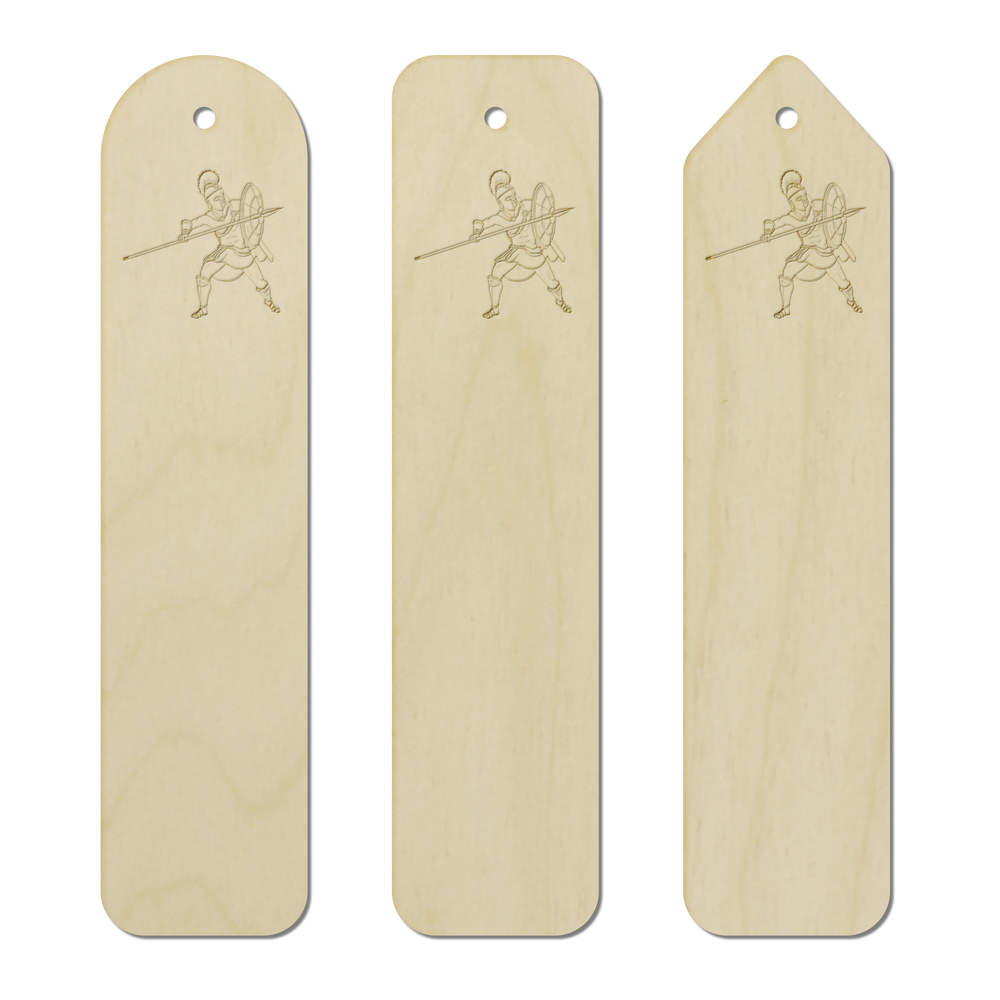 3 x 'Spartan Warrior' Birch Bookmarks (BK00023186)