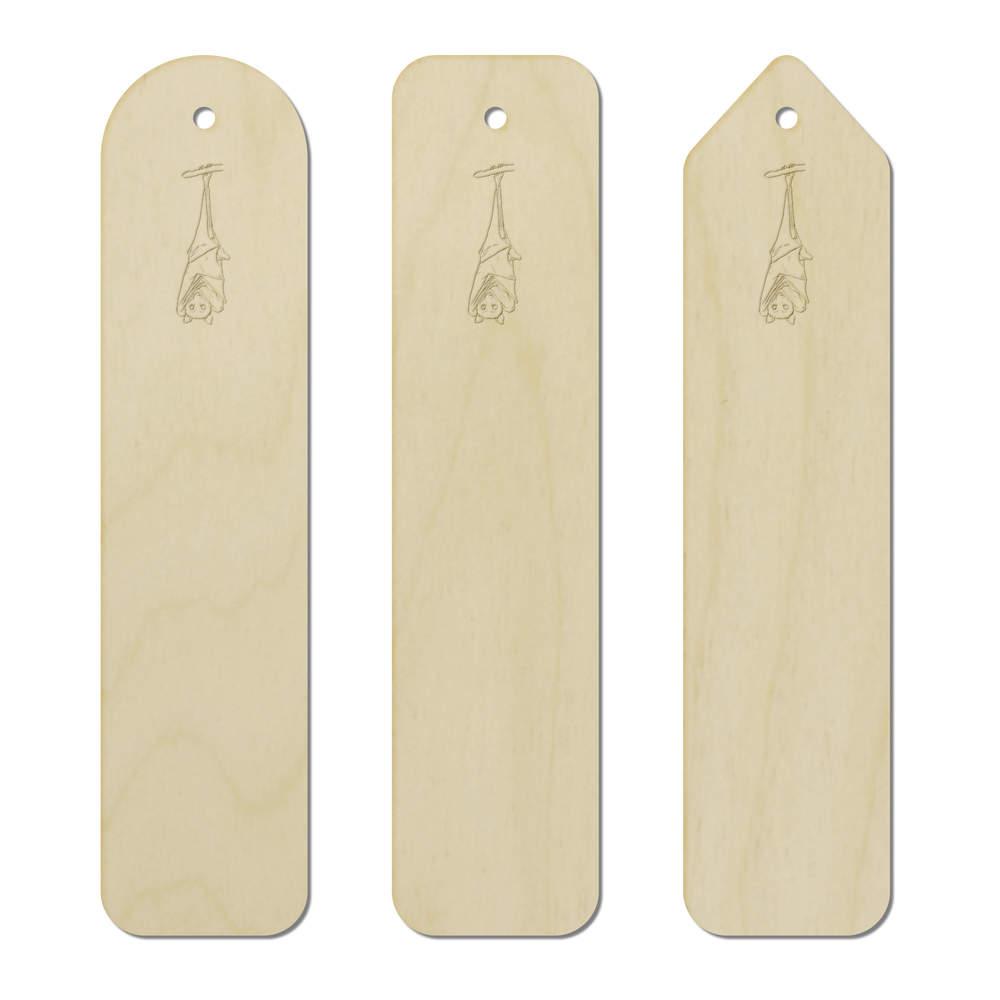 3 x 'Hanging Bat' Birch Bookmarks (BK00025731)