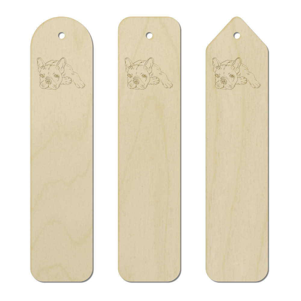 3 x 'French Bulldog' Birch Bookmarks (BK00026380)
