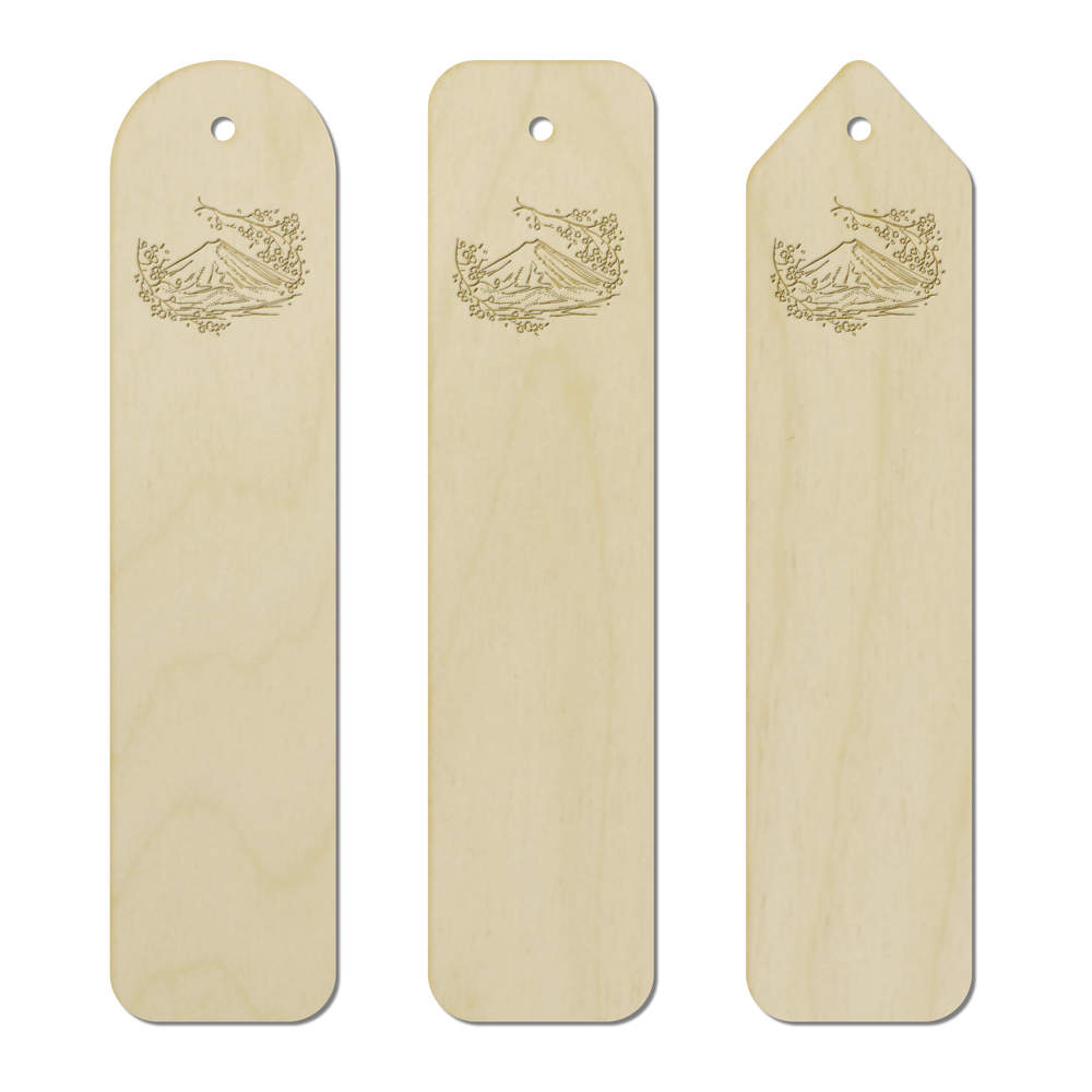 3 x 'Mount Fuji' Birch Bookmarks (BK00027960)